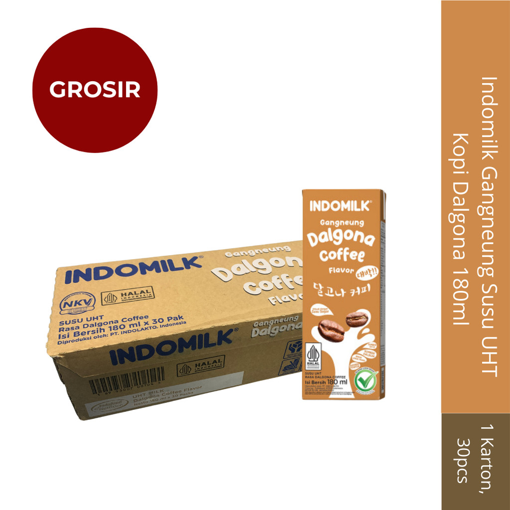 

Indomilk Gangneung Susu UHT Dalgona Coffee 180ml - 1 Karton 30pcs