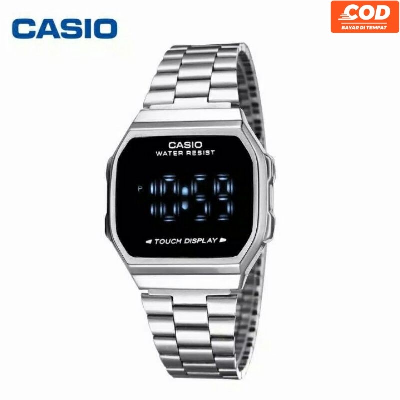 COD_ Jam tangan wanita Casio touch screen stainless