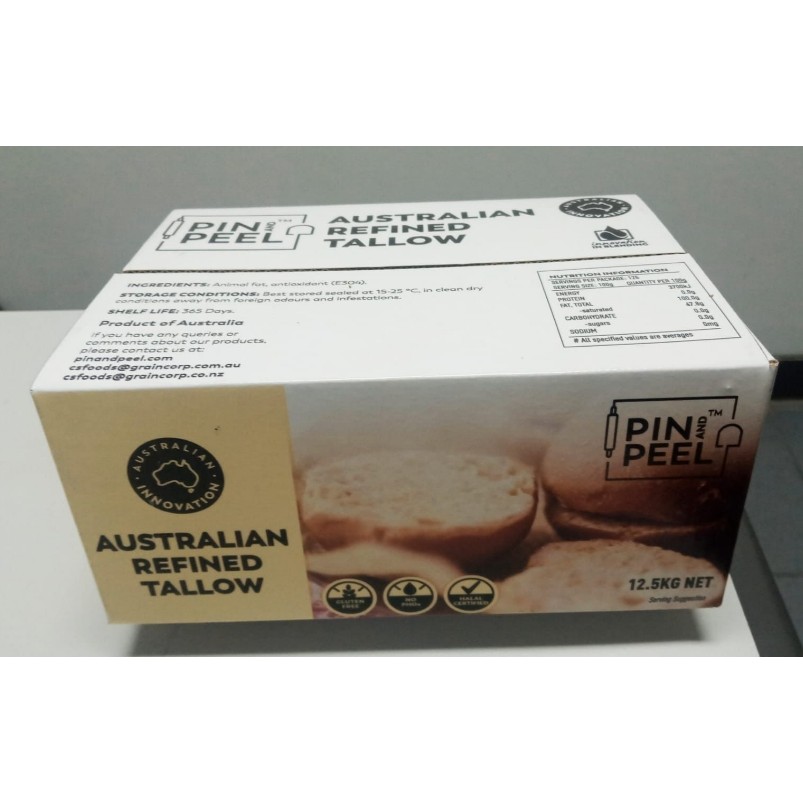 

Refined Tallow Mentega Putih Australian Shortening 12.5 Kg