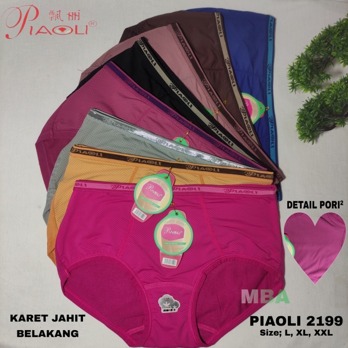 ✨TERLARIS✨ -isi 12 celana dalam piaoli 2077 - piaoli 2199 - cd paioli supersoft - 2199, L (12pcs)