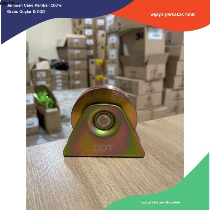 tot roda Gerbang pagar Roda pagar rumah model V 80 mm Roda besi pagar roda