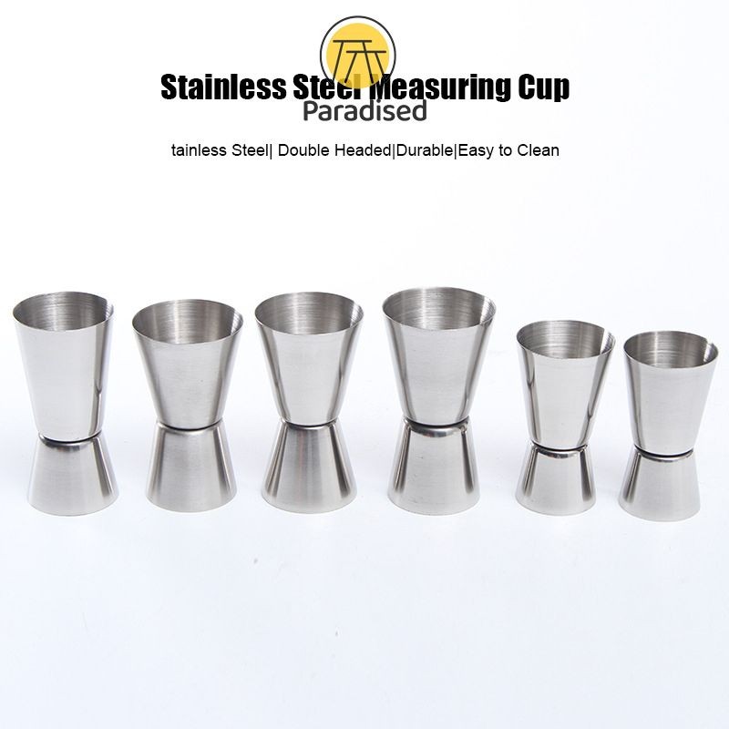 

✨ Gelas Ukur Stainless Steel Gelas Ukur Pencampur Gelas Ukur Penghitung Batang Gelas Ukur Berkepala Ganda Paradised