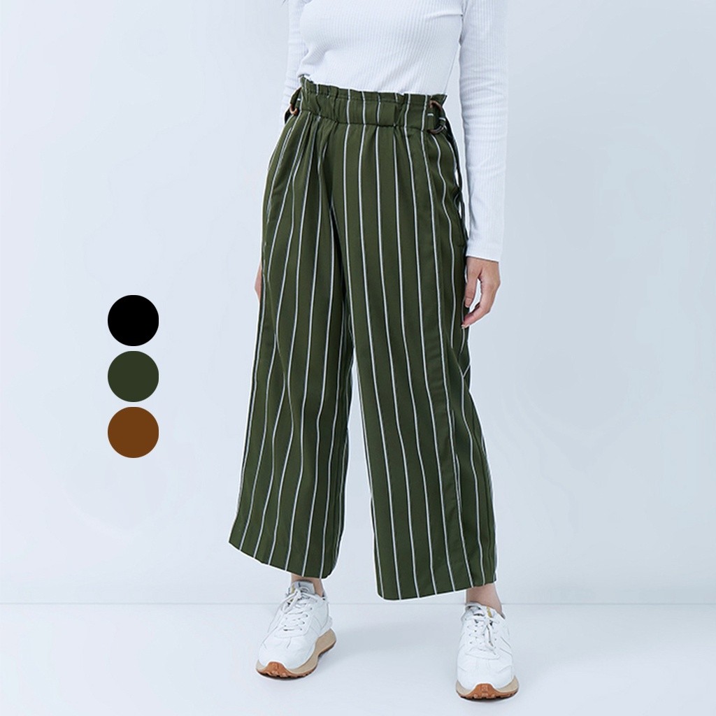 ODIVA Kiana Celana Kulot Garis - 3 Warna