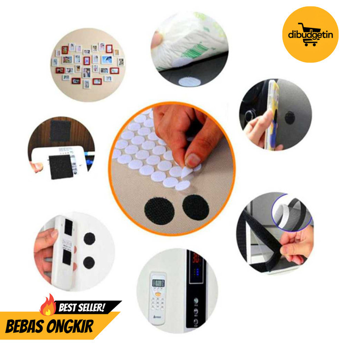 

Tape Lakban Dot Velcro Hook and Loop Sticker 450 Pairs 10mm