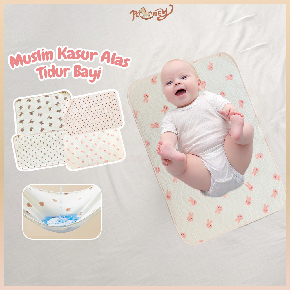Poney Perlak Bayi Waterproof Terpal 70*50cm Alas Ompol Bayi Portable