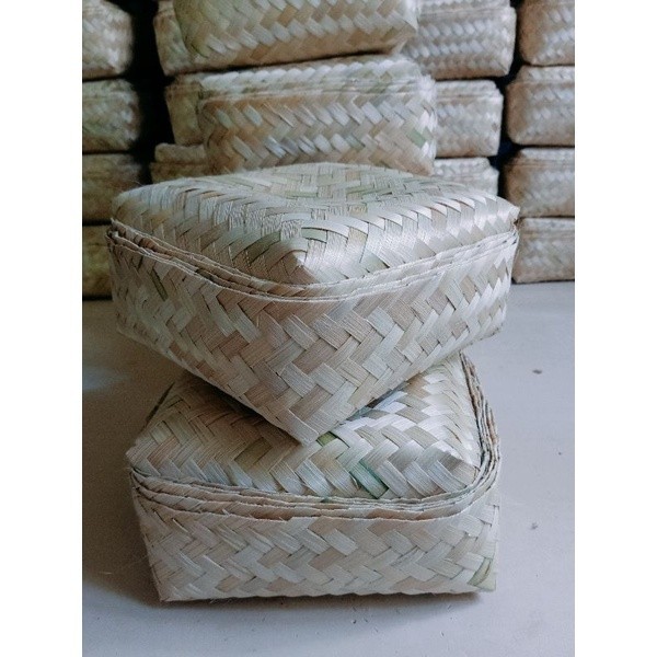 Besek Bambu 20x20 Sepasang Besek Hantaran Hampers Gift Box | Kerajinan Besek Bambu Handmade | Kreasi