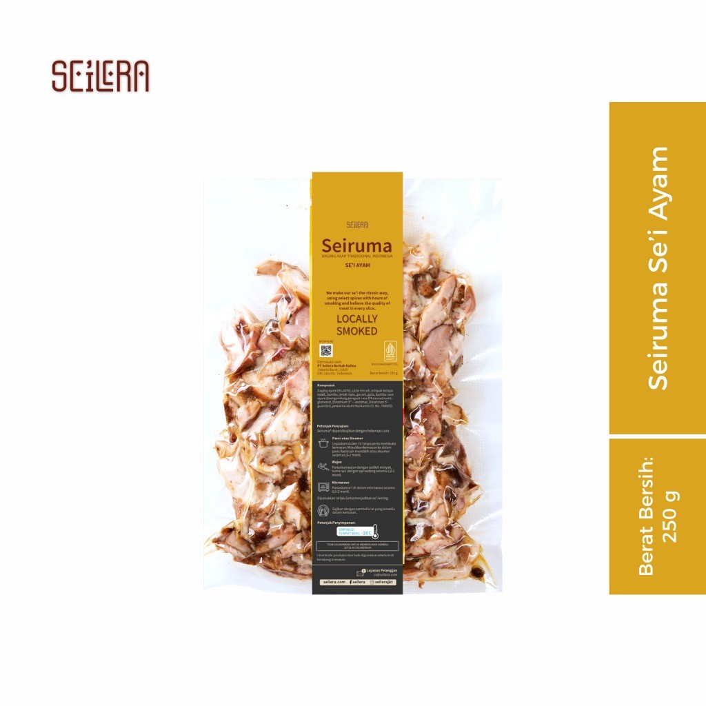 

SEIRUMA 250 gr - Sei Ayam / Ayam Asap + Sambal Luat by Seilera
