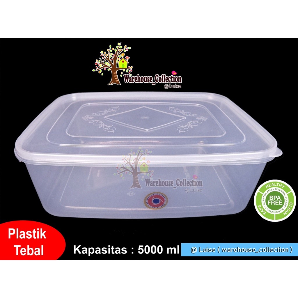 Sealware 5000 ml dan 7200ml plastik transparan / Kotak Kue Donat Plastik OriPlast / Thinwall sealpac