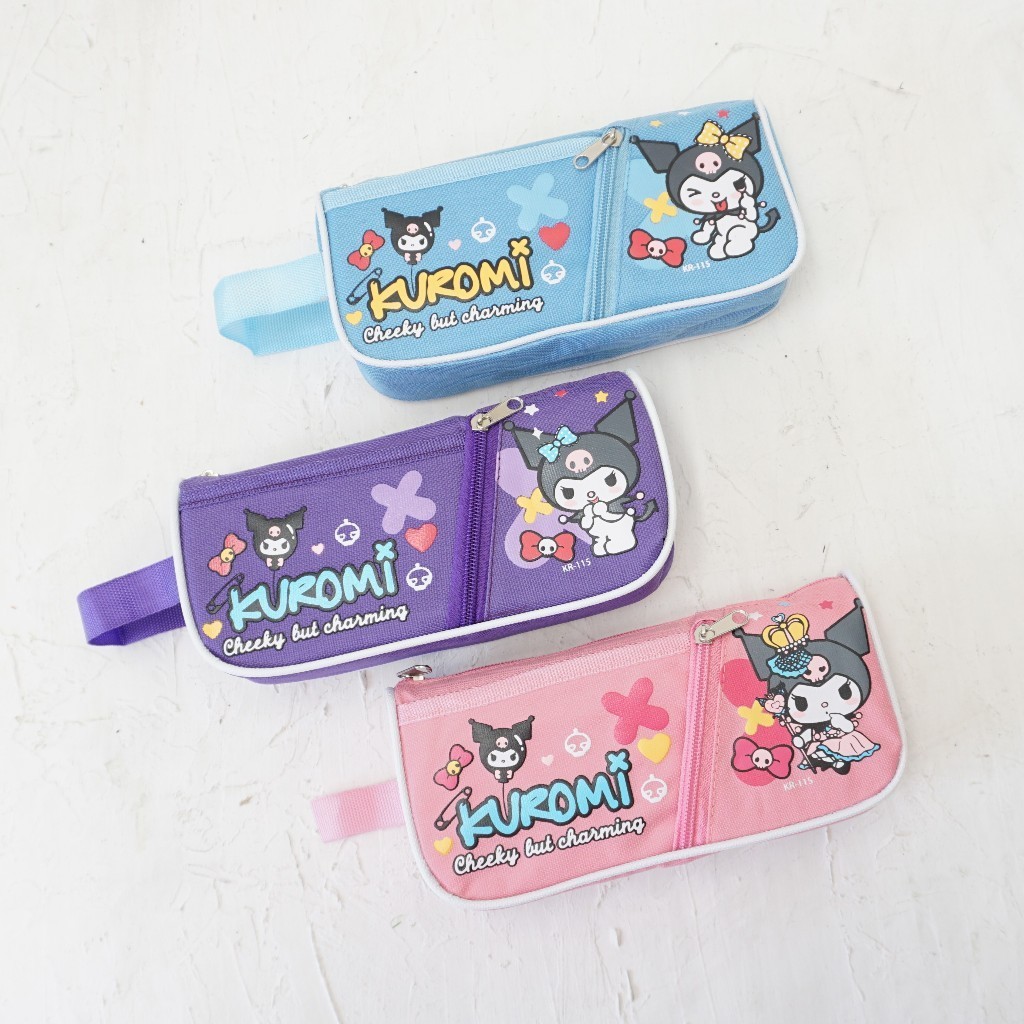 

TEMPAT PENSIL LUCU KARAKTER KUROMI / KOTAK PENSIL VIRAL / PENCIL CASE KUROMI MELODY