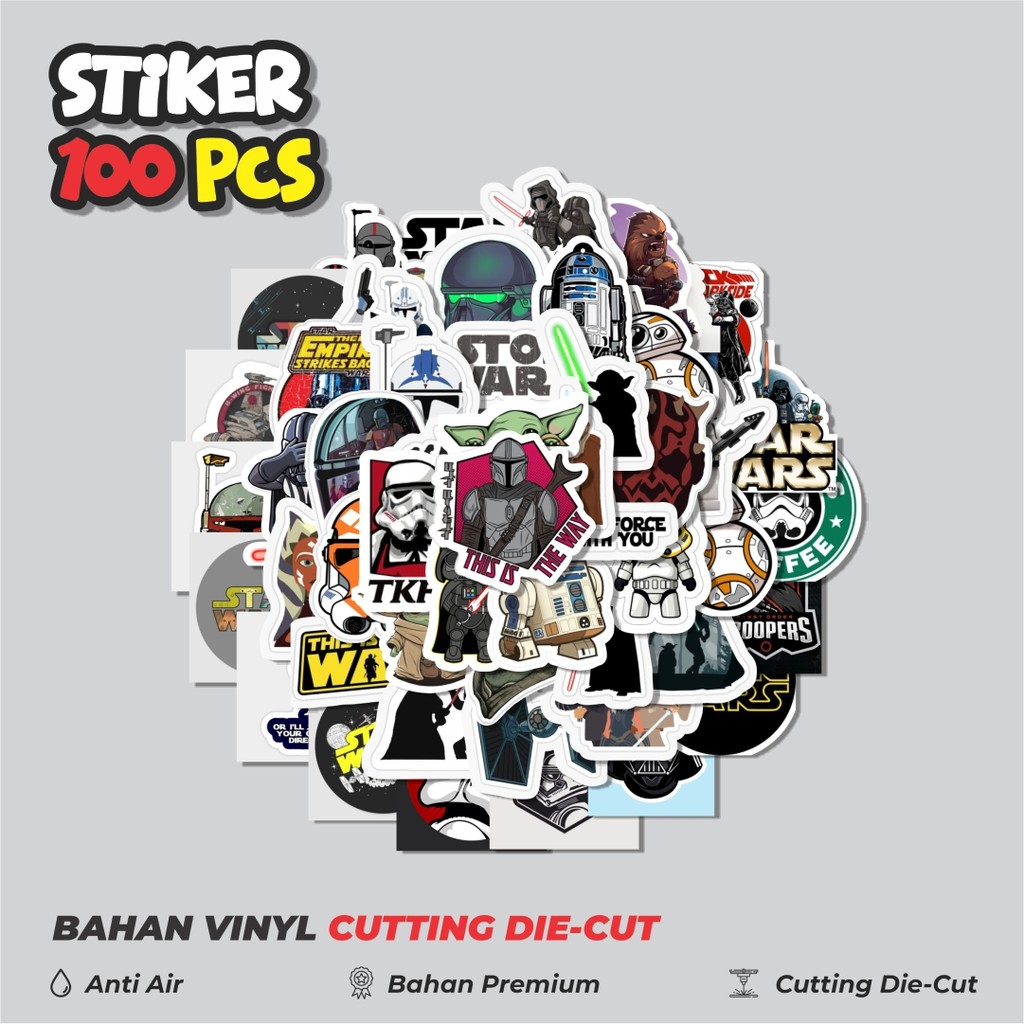 

Terbaru! 50 pcs Stiker Star Wars Dekorasi Lucu Kreatif untuk Notebook, Skateboard, HP