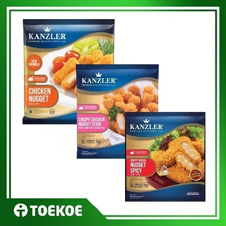 

TOEKOE Kanzler Crispy Chicken Nugget Ayam 450gr Stick Spicy Original Frozen Food