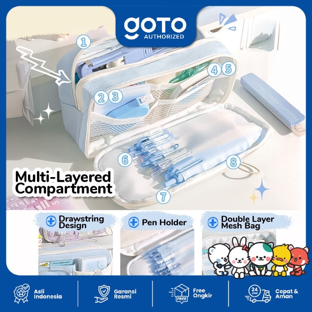 

JAMIN MURAH !!!Goto Leony Pensil Case Tempat Kotak Pensil Anak Perempuan Aesthetic(BISA LANGSUNG ORDER)