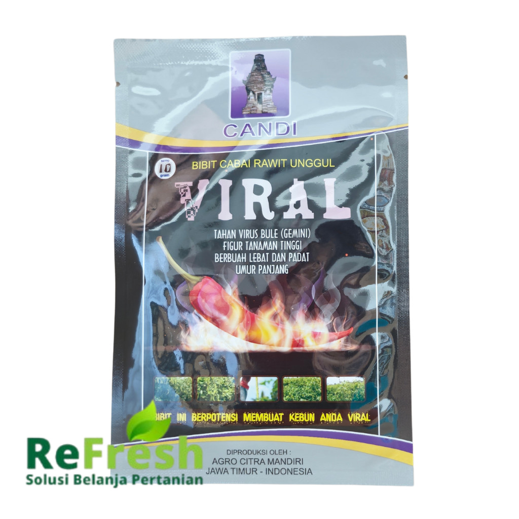 Cabe Rawit VIRAL Cabe Rawit Merah Viral Cap Candi Kemasan 10gr Original Pabrik Toleran