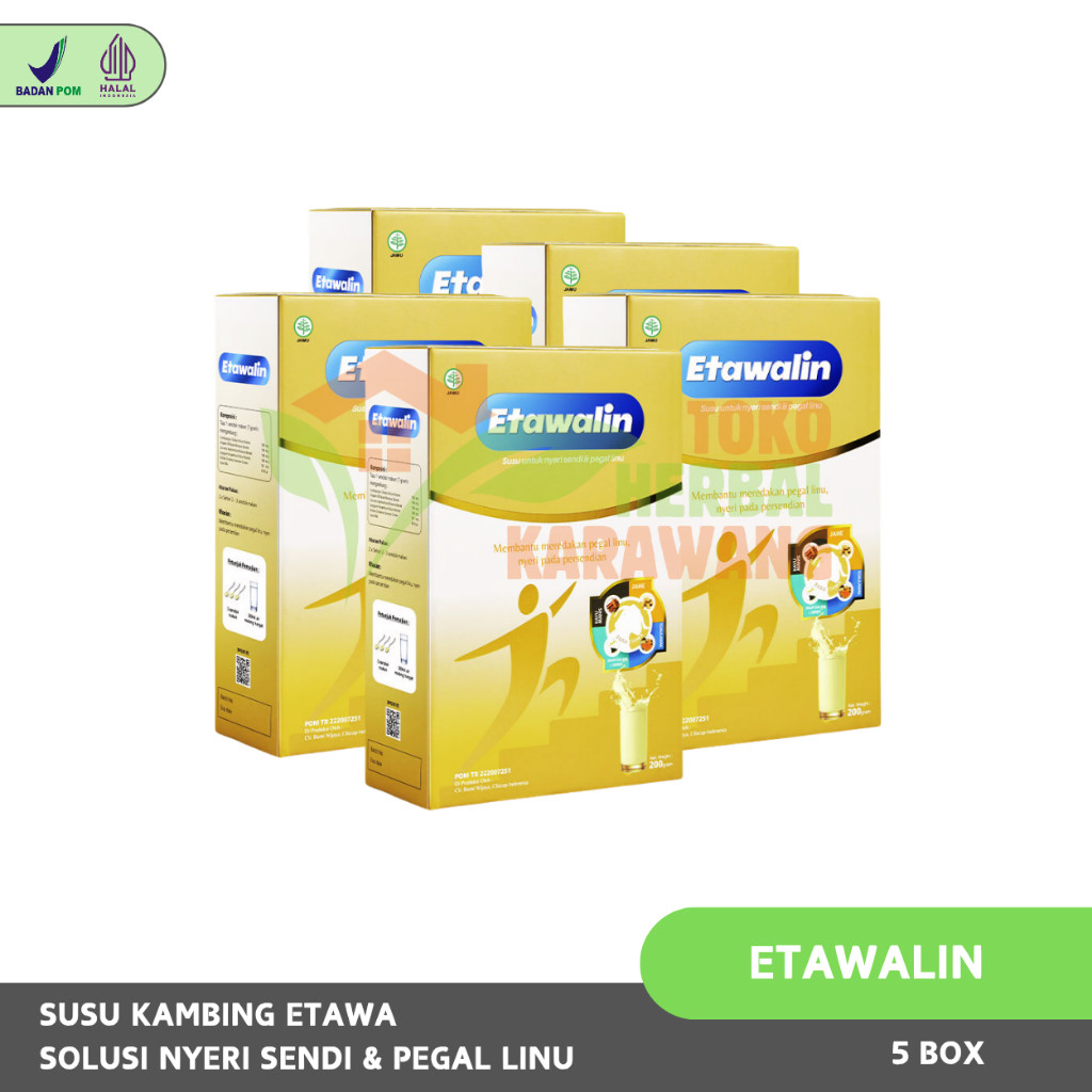 

Etawalin Paket 5 Box - Susu Kambing Etawa Atasi Asam Urat / Nyeri Sendi