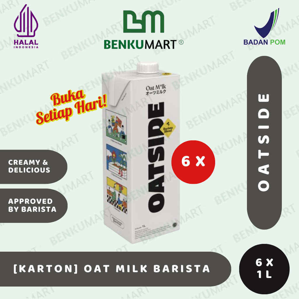 

New [KARTON] Oatside Barista Blend Oat Milk 1 LiterPremium