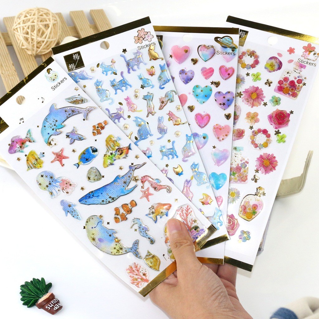 

WNG - STIKER 3D GLITTER GALXY FOR AKSESORIS - STICKER GAMBAR ZODIAK STICKER RASI BINTANG EDUKASI ANAK