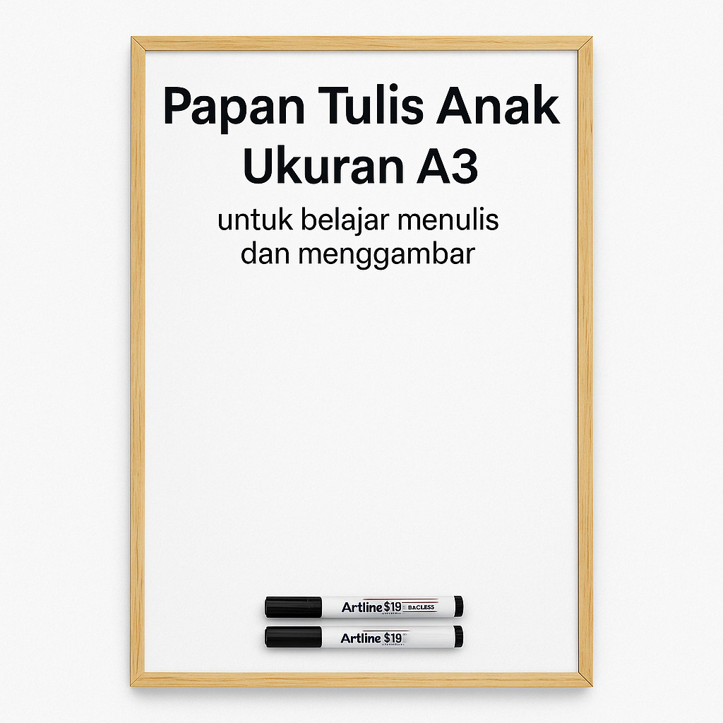 

Papan Tulis Whiteboard A3 – Cocok untuk TK & SD