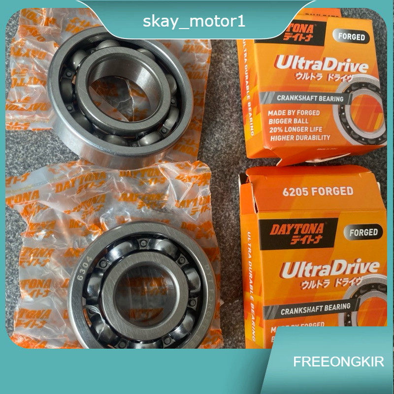 Bearing Kruk As Daytona Forged C3 Laher Krug As 6205 FIZ R Force One F1Z FIS Satu Set 2PC Kanan Kiri
