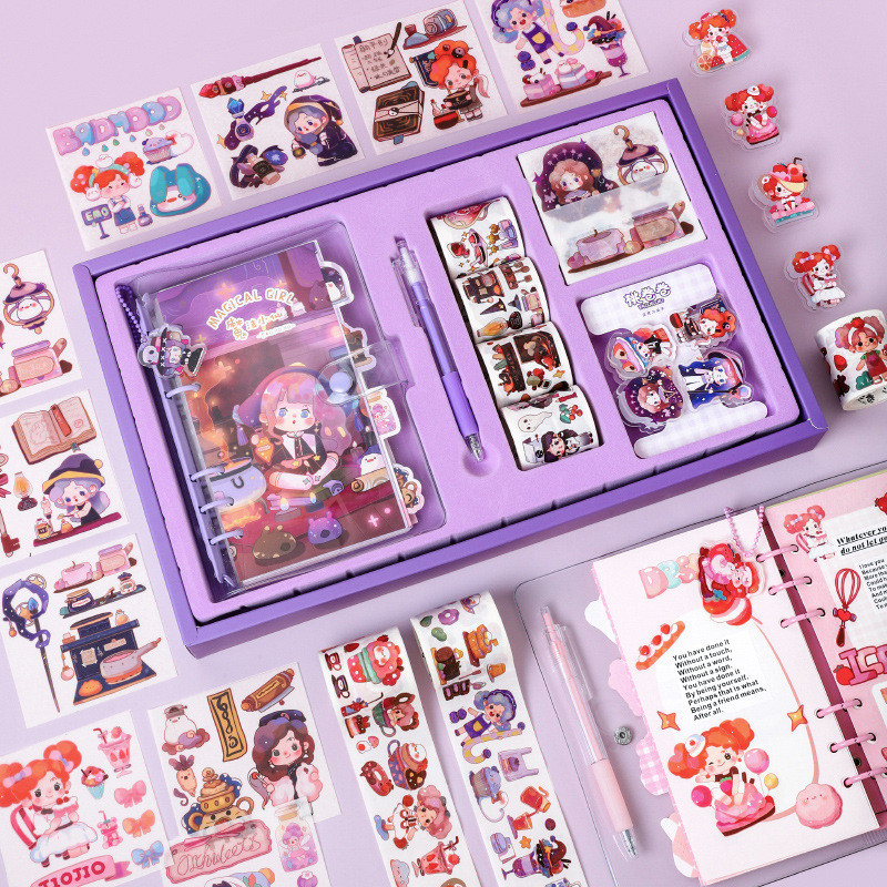 

cute diary book set korea style cute stickers set buku catatan harian