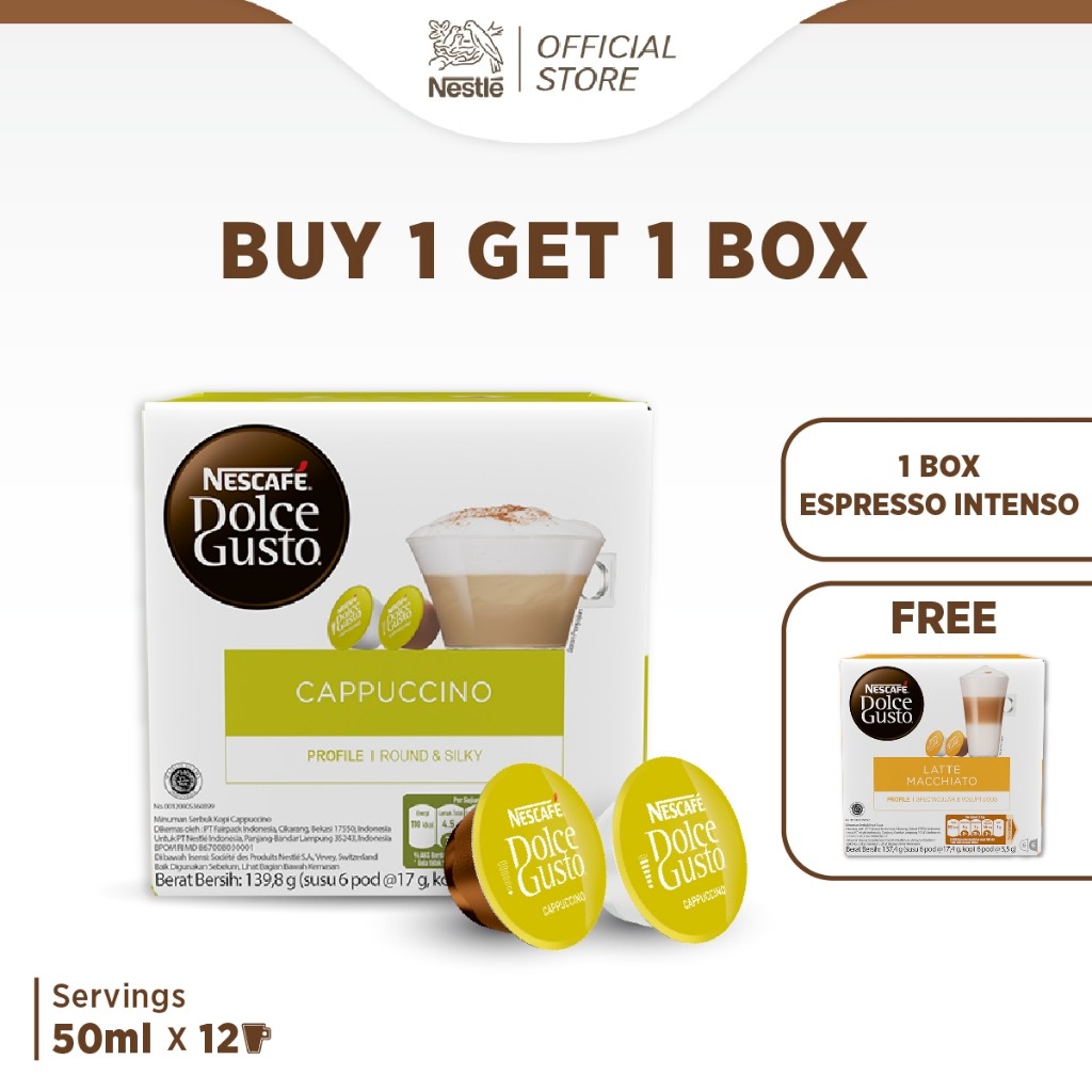 

JAMIN MURAH !!!NESCAFÉ Dolce Gusto Cappuccino 1 box (12 kapsul = 6 gelas)(BISA LANGSUNG ORDER)