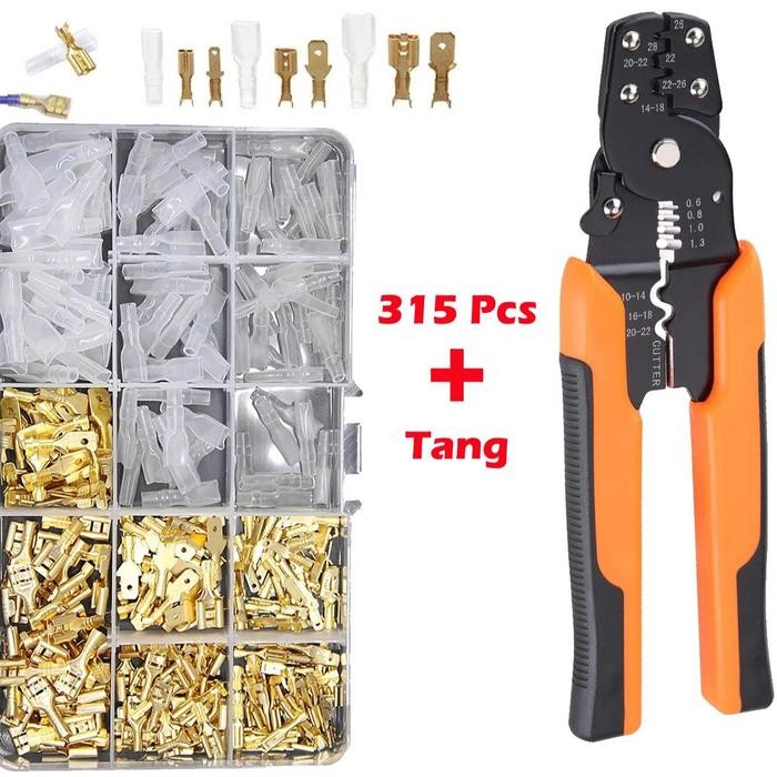 set tang Terminal skun Crimp Connector Spade Kit 315pc 270pc 110pc - connector male / female - skun 