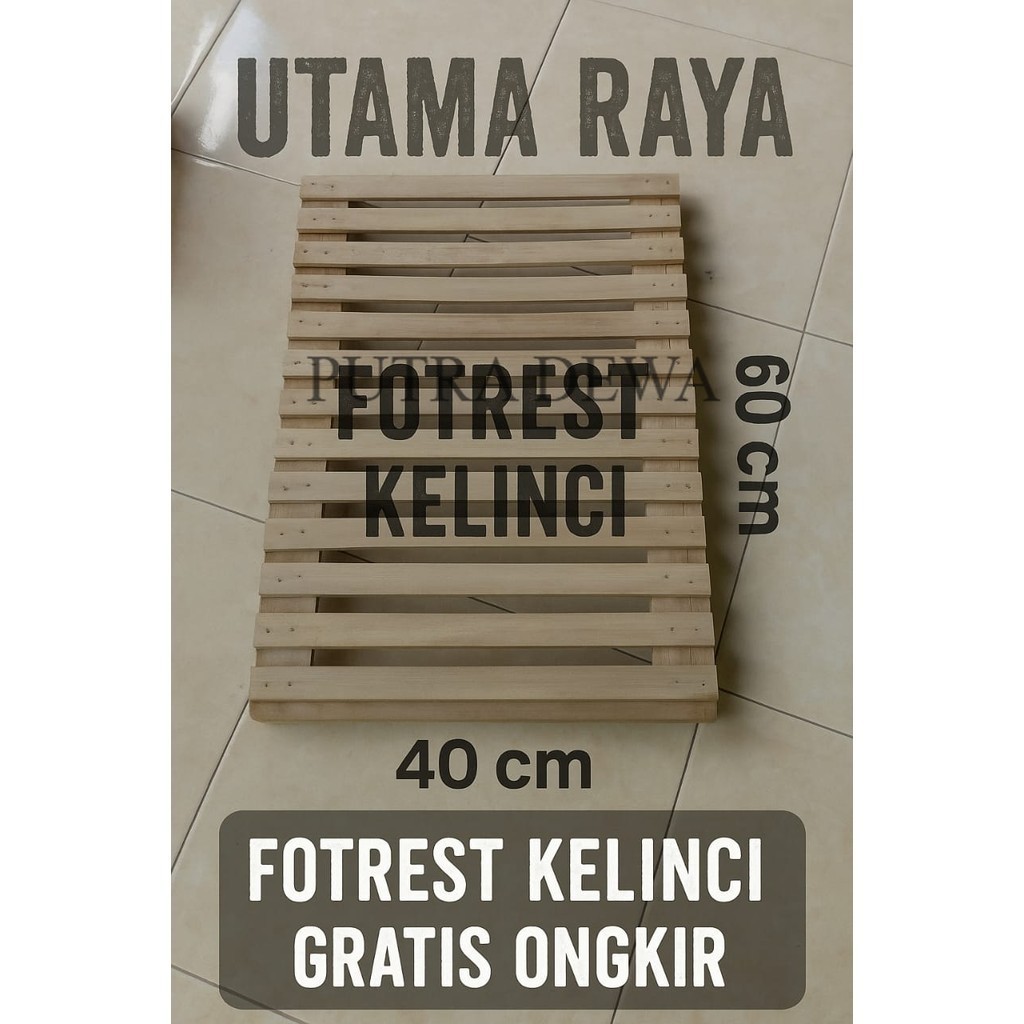 Footrest Bambu Alas Kandang Kucing Kelinci Ayam Anjing Bahan Bambu Tatakan Kandang Hewan Bambu
