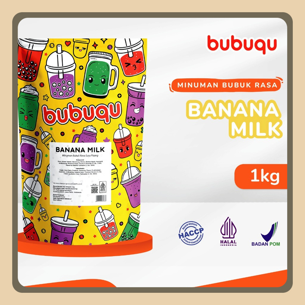 

Powder Drink Banana Milk Bubuqu 1 Kg - Bubuk Minuman Susu Pisang Korea