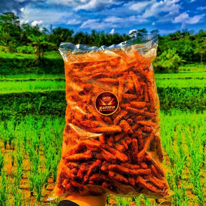 

f z e BASTIK 1KG - BASRENG PEDAS EXTRA DAUN JERUK - Kukarasa Snack CemilanNG