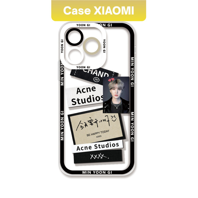 Casing Xiaomi Redmi Poco BTS Suga Case Bening Clear Case Redmi Note 13 Pro 5G 12C 10A 9A 9T 12 Pro P