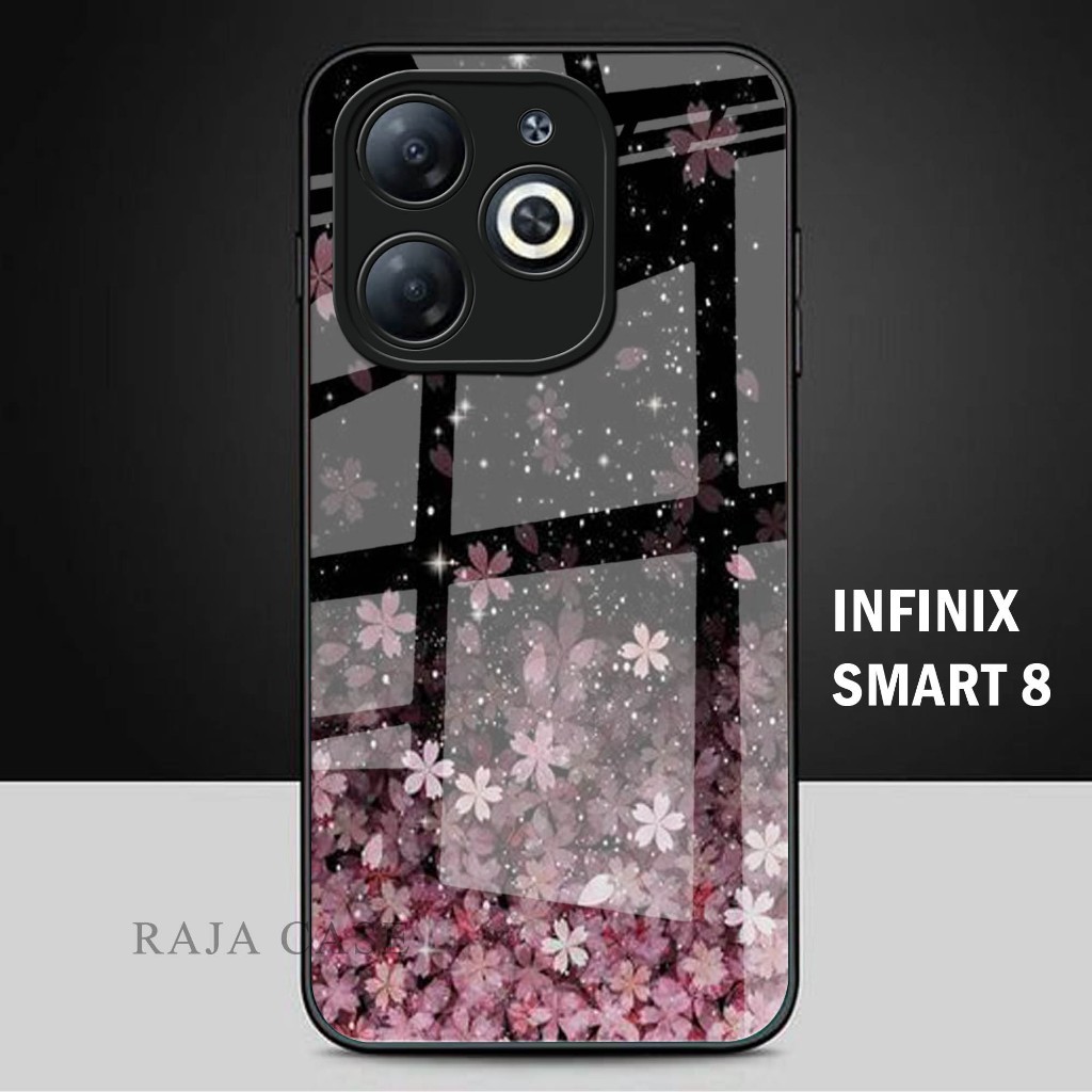 Softcase Kaca INFINIX SMART 8 - casing handphone - INFINIX SMART 8  -S155-