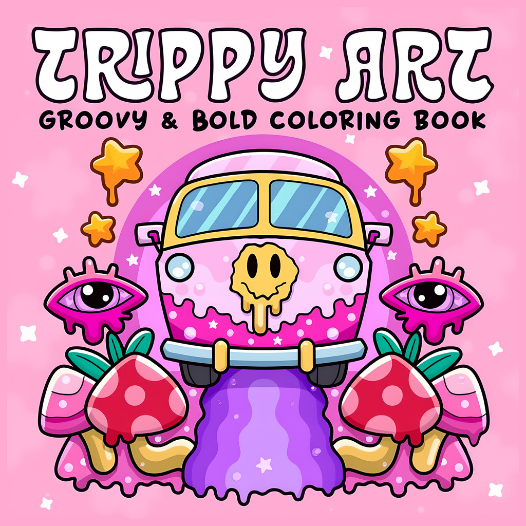 

TRIPPY ART Patterns Coloring Book for Adults Cute Drawing Book Perfect Gift for Party and Birthday