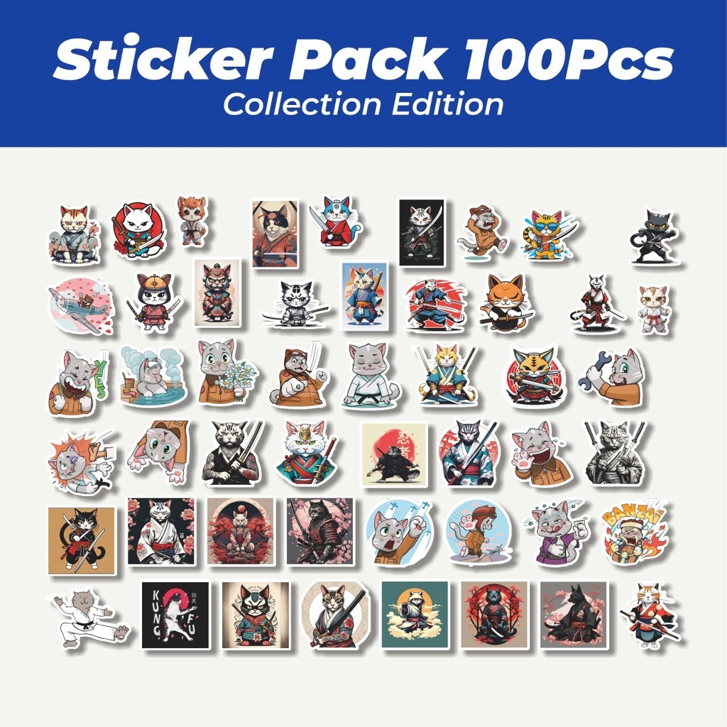 

Hot Stiker Kartun Kung Fu Cats/ Kucing Lucu Anti Air Stikers Berperekat Waterproof Sticker Decal Buat Motor Helm Buku Journal Koper Casing HP Laptop Botol Minum