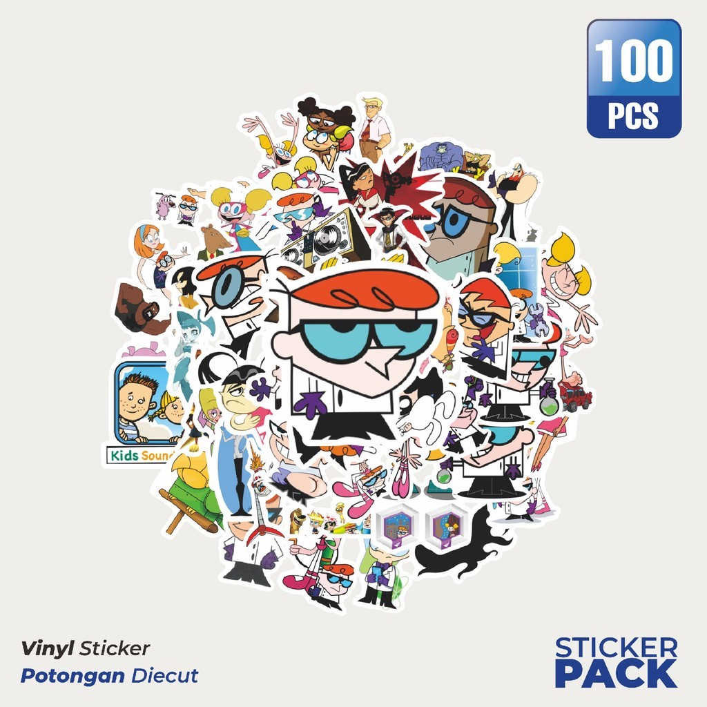 

Stiker Vinyl Sticker Dexter's Laboratory Sticker Waterproof Aesthetic- Untuk Laptop, Motor, dan Helm - Paper Stationery Pack