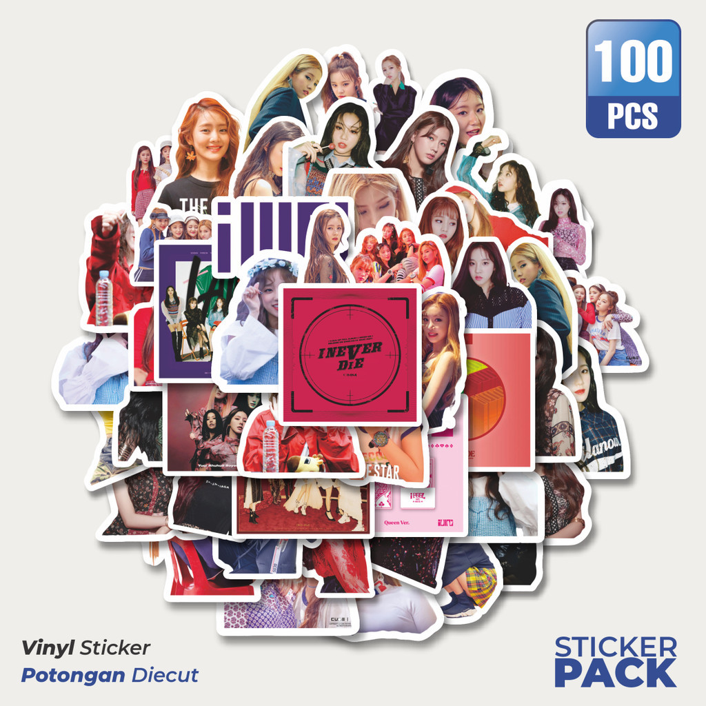 

Stiker Vinyl Stiker Girl Band Korea (G) I-DLE Waterproof Aesthetic- Untuk Laptop, Motor, dan Helm - Paper Stationery Pack