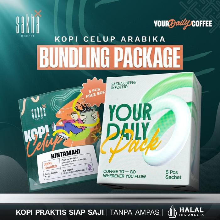 

Kopi Sachet Celup Arabika Arabica Coffee Saset Asli Murni Tanpa Ampas Bundling 5pcs Free Box