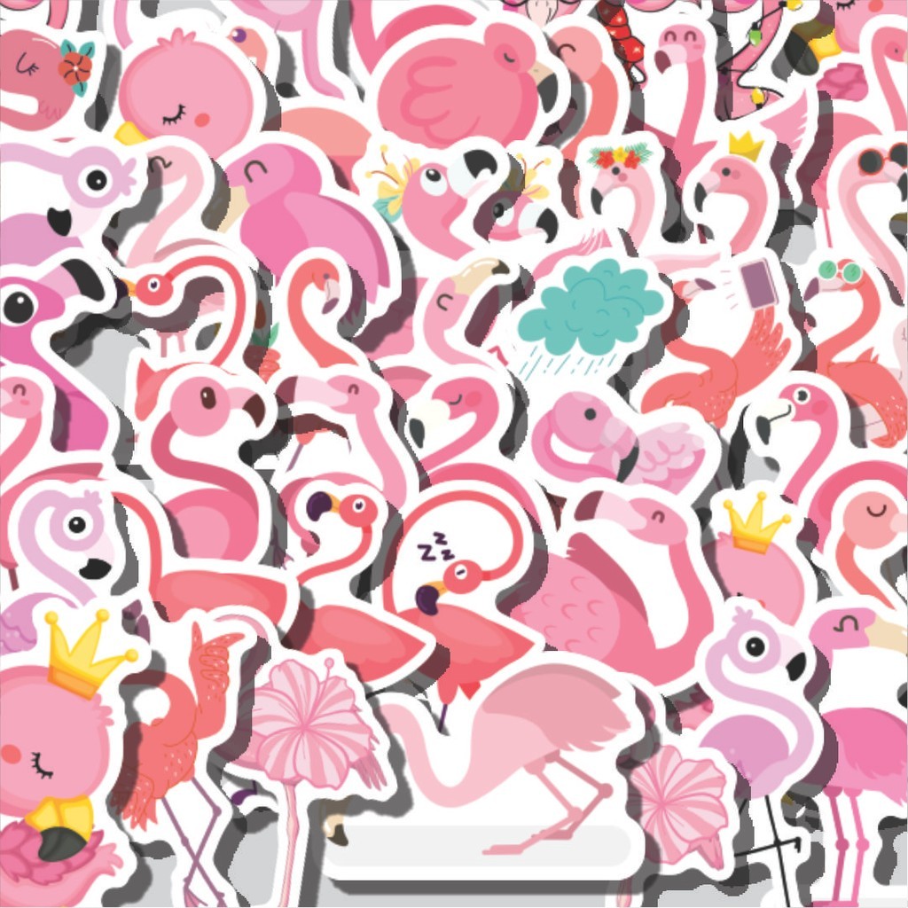 

Stiker Cutting Pack Stiker Hewan Burung Flamingo Isi 100Pcs Series Aesthetic Lucu Keren Untuk Koper Bahan Vynil