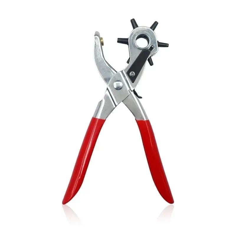 

Multi-function Punch Pliers Round Hole Oval Hole DIY Tool Watchband Strap Household Leathercraft Leather Belt Hole Punch Plier