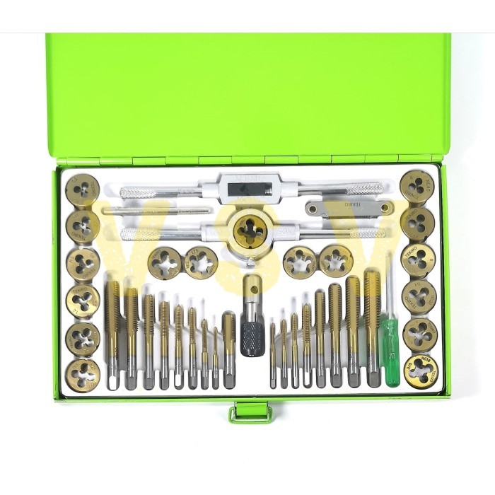 TEKIRO Tap and Dies set 40pc Tap set 40 pcs Hand tap set Tap & Dies 40 TEKIRO
