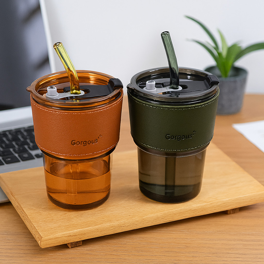 

AR Gelas minum kaca estetik aesthetic| botol minum kaca