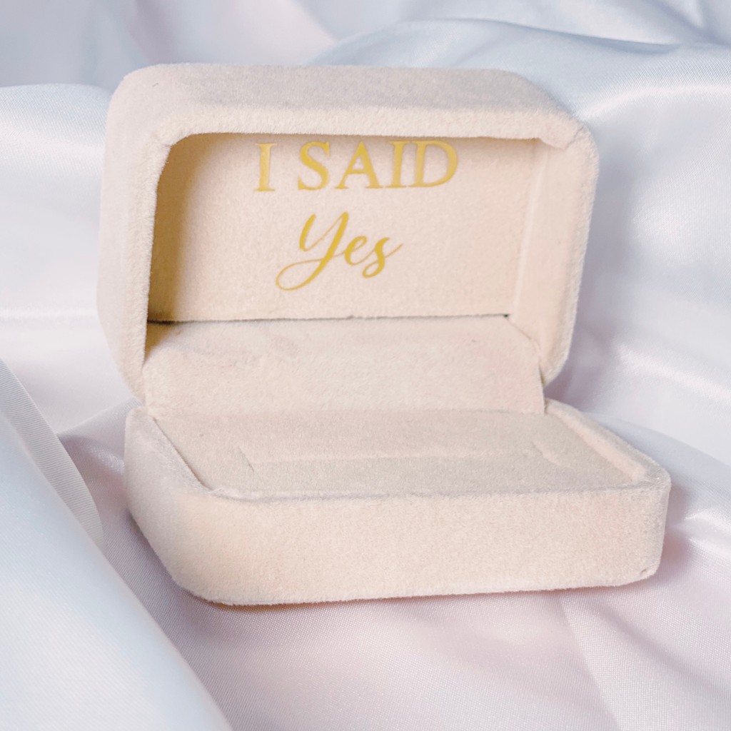 Personalized Flannel Ring Box Jewelry Box Gift Boxs For Bride Custom Engagement Ring Box Wedding Jew