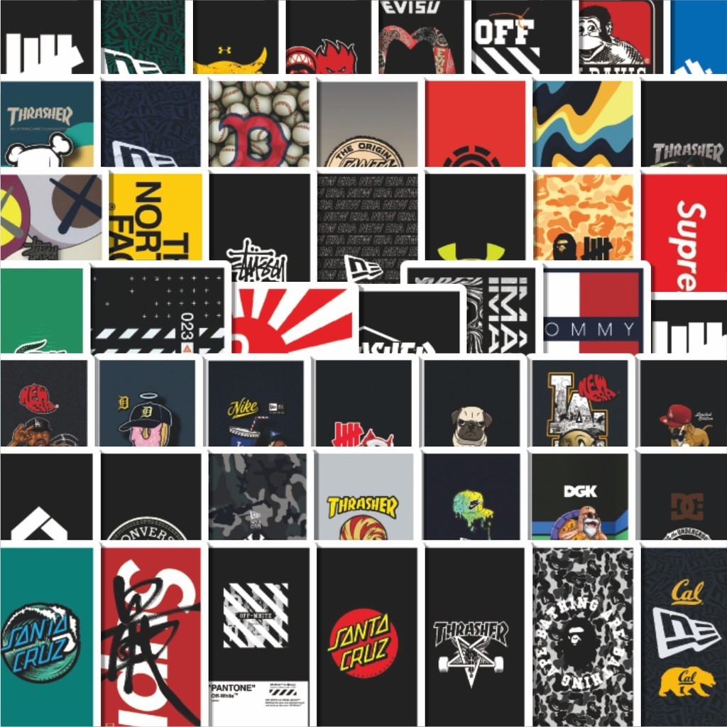 

Stiker Cutting Pack Stiker Random Mix Logo Brand versi 2 Isi 100Pcs Series Aesthetic Lucu Keren Untuk Koper Bahan Vynil