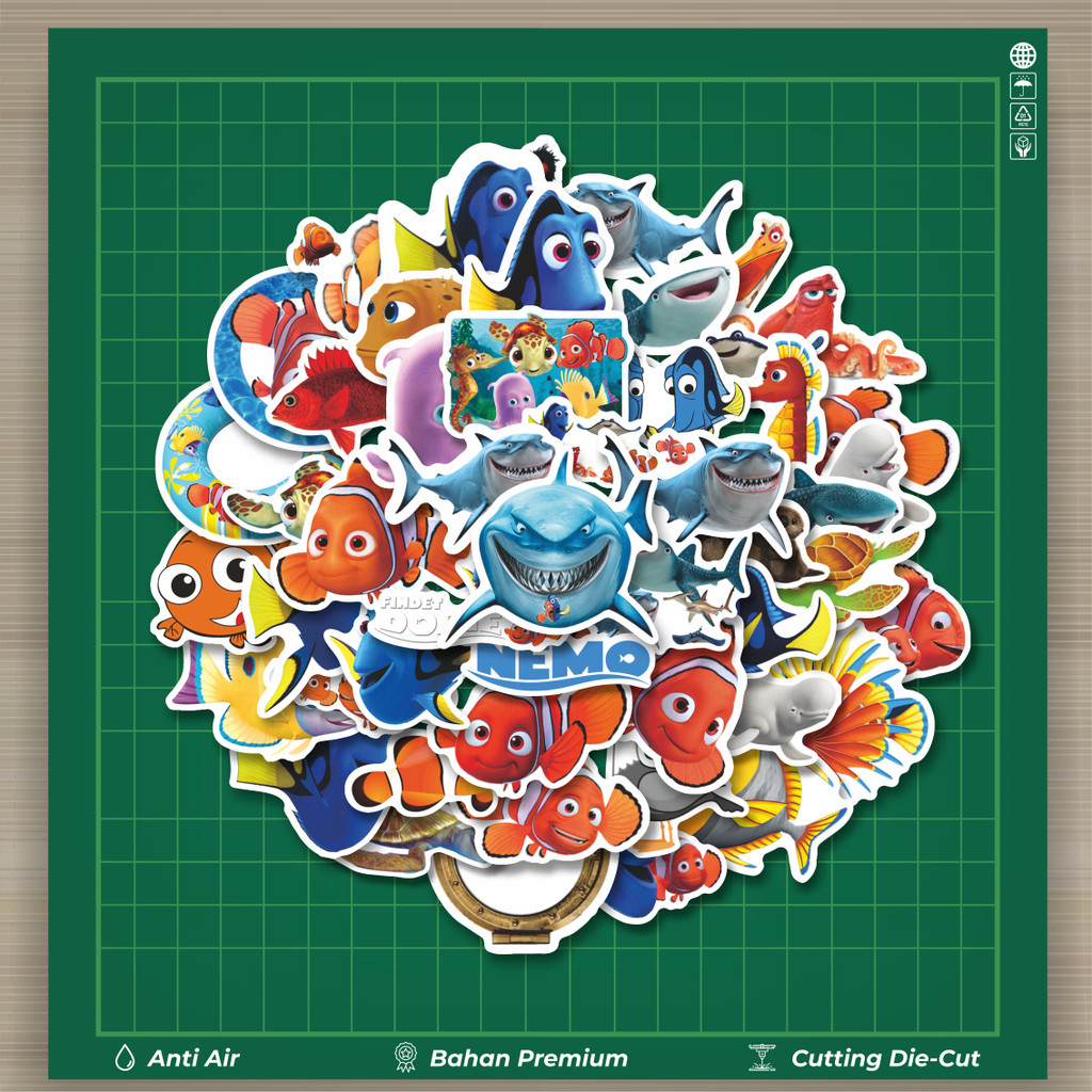 

HOT 50 PCS STIKER Sticker Kartun Nemo Sticker Stiker Fashion Cars Decal Dingin Kartu Album Custom Vinyl Anti Air- Sticker Aesthetic Buku Journal Koper Casing HP Tablet Laptop Helm Motor Botol Minum
