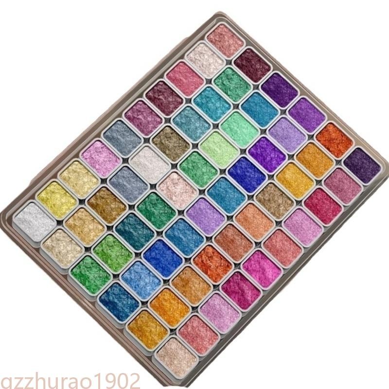 

97QB 60 Colors Pearlescent Pigment Watercolor Paint Set Painting Supplies for Artists