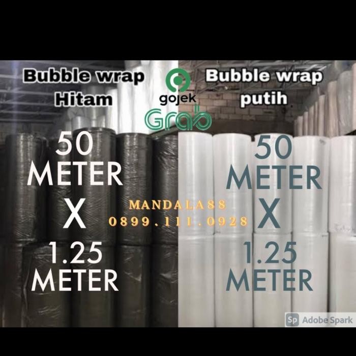 

TERMURAH - Bubble Warp 1.25 x 50mtr - Stock Berlimpah - Putih, ± 3Kg [terlaris]