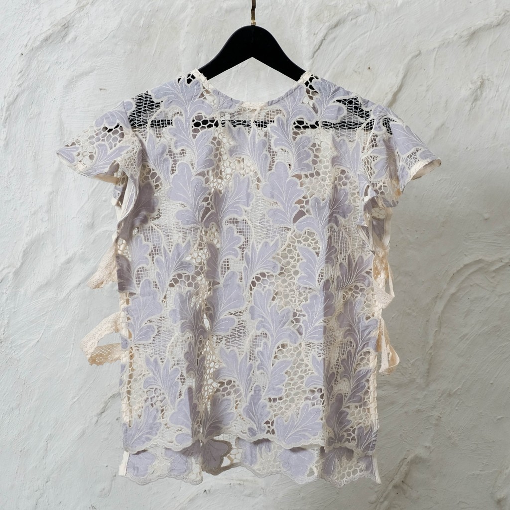 Holy Peony Lily Outer Brokat Wanita Lengan Pendek