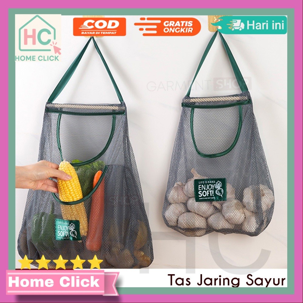 Keranjang Bawang Gantung Tempat Bawang Gantung Estetik Tas Jaring Belanja Sayur Buah Multifungsi