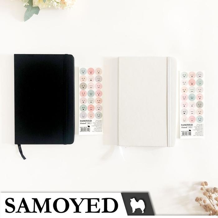 

Buku Tulis / Catatan / Agenda / Jurnal / Notebook / Diary / Journal Hardcover A5 Samoyed NBHS-11 - Black, Ruled Garis
