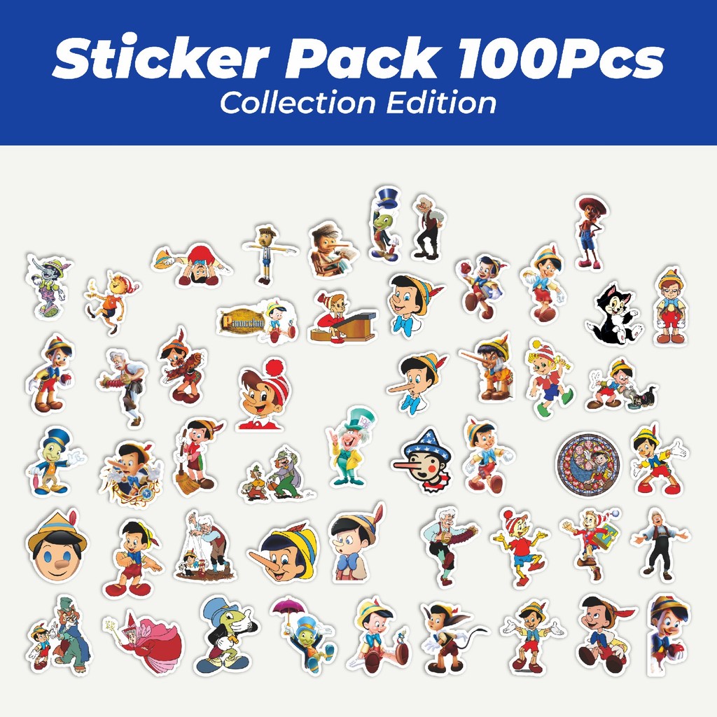 

Hot Stiker Kartun Pinocchio Lucu Anti Air Stikers Berperekat Waterproof Sticker Decal Buat Motor Helm Buku Journal Koper Casing HP Laptop Botol Minum