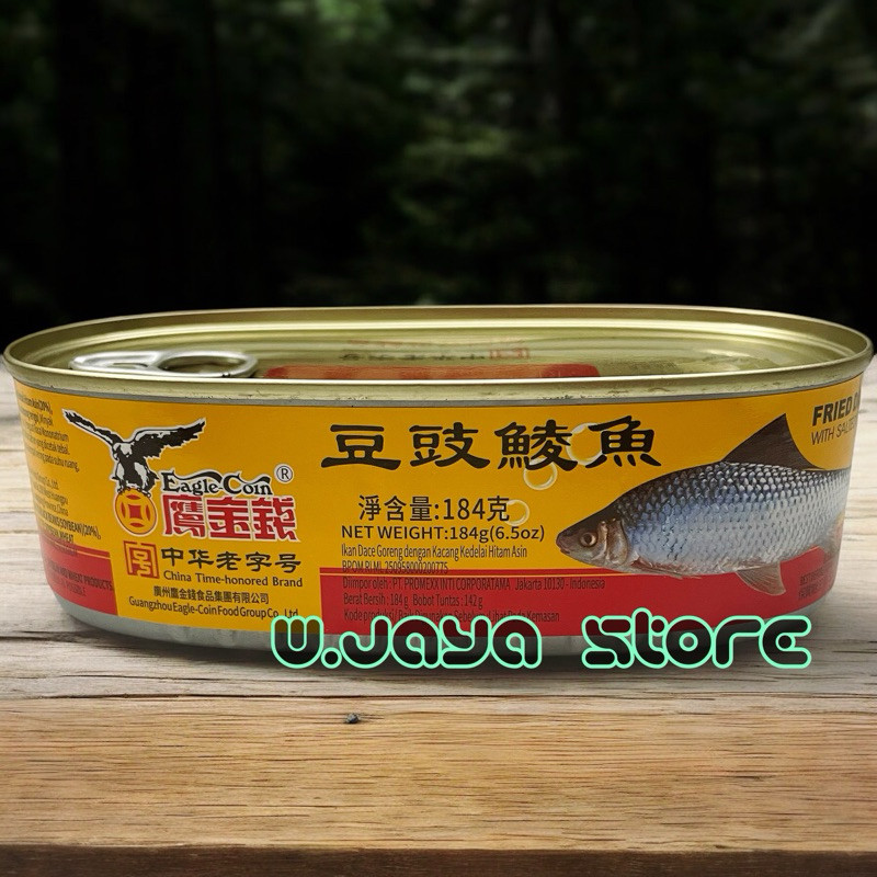 

Eagle Coin Fried Dace With Salted Black Bean / Ikan Tausi Kaleng 184g