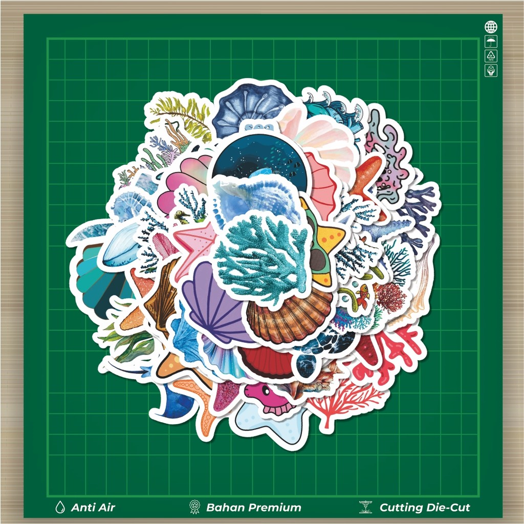 

HOT 50 PCS STIKER Stiker Magic Sea Series Stiker Fashion Cars Decal Dingin Kartu Album Custom Vinyl Anti Air- Sticker Aesthetic Buku Journal Koper Casing HP Tablet Laptop Helm Motor Botol Minum